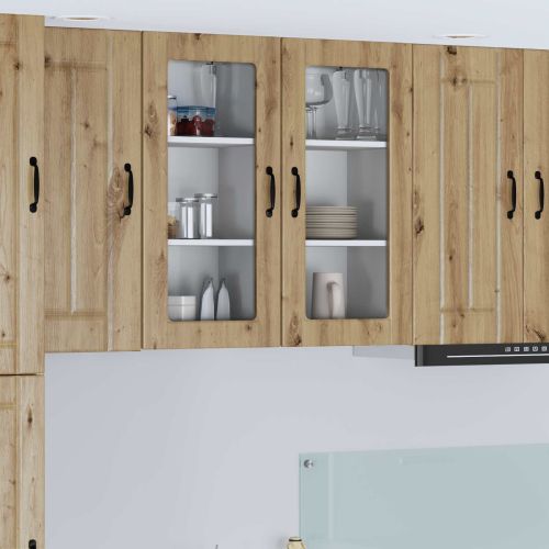 Кухненски шкаф 2 pcs Дъб 40 x 31 x 80 см Инженерно дърво