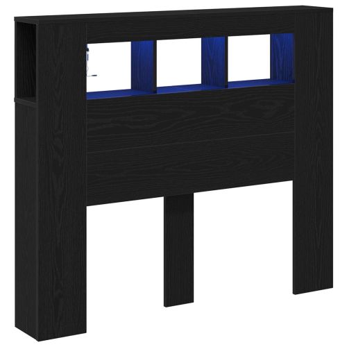 LED глава Черния дъб 120 x 18,5 x 103,5 см Инженерно дърво