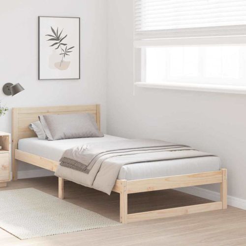 Рамка за легло Естествен 100 x 200 cm Солидно борово дърво