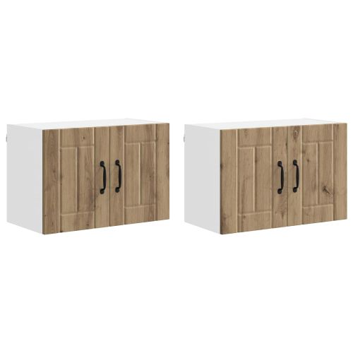 Кухненски стени шкафове с врата 2 pcs Дъб 60 x 31 x 40 см
