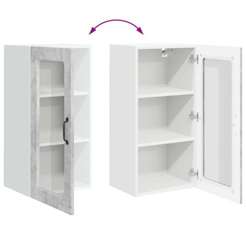 Кухненски шкаф 2 pcs Циментено сиво 40 x 31 x 80 см