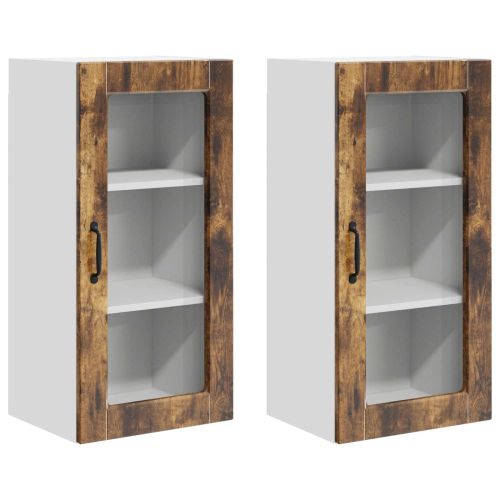 Кухненски шкаф 2 pcs Димян дъб 40 x 31 x 80 см Инженерно дърво