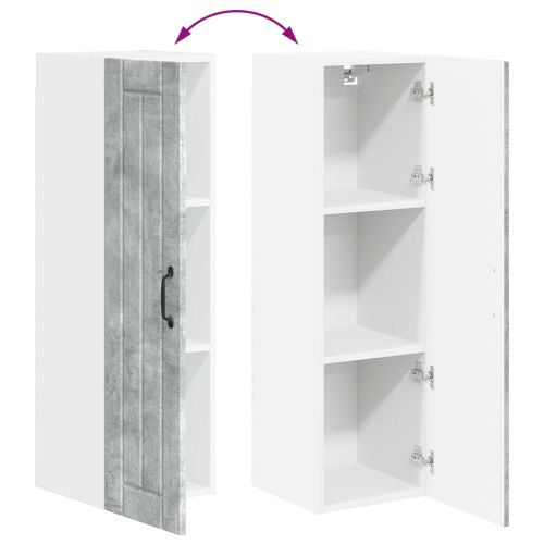 Кухненски шкаф Циментено сиво 30 x 31 x 100 см Инженерно дърво