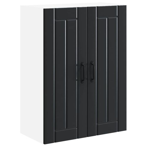 Кухненски шкаф Черно 60 x 31 x 80 см Инженерно дърво