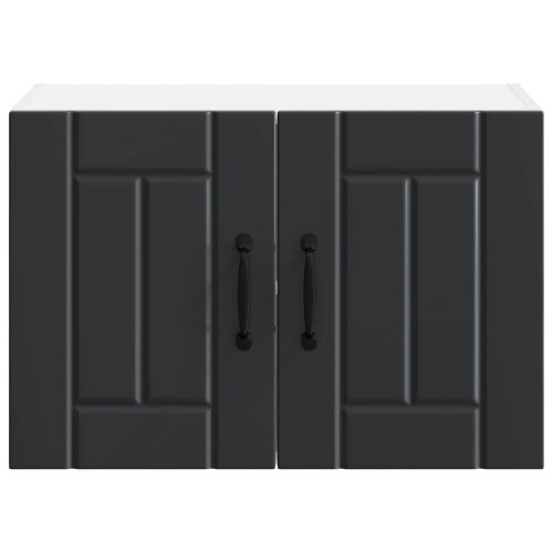Кухненски шкаф 2 pcs Черно 60 x 31 x 40 см Инженерно дърво