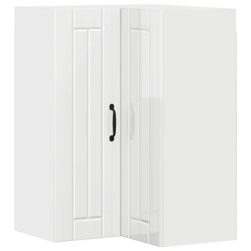 Кухненски шкаф Лъскаво бяло 57 x 57 x 80 см Инженерно дърво