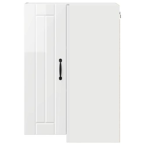 Кухненски шкаф Лъскаво бяло 57 x 57 x 80 см Инженерно дърво