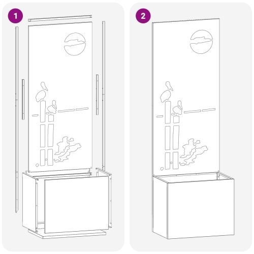 Екран за градинска неприкосновеност Черно 50 x 140 cm
