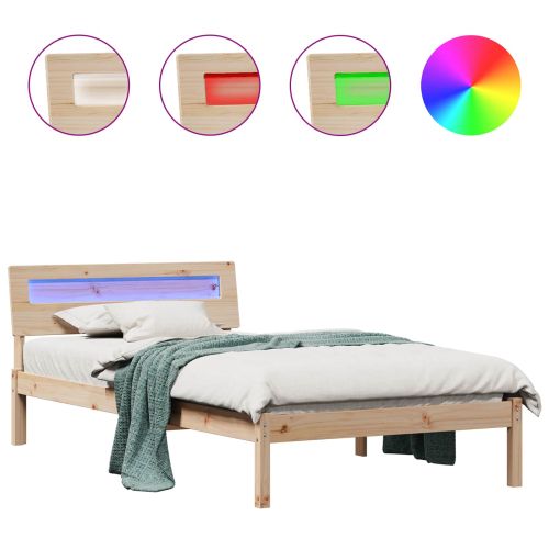 Рамка за легло Кафяво 100 x 200 cm Солидно борово дърво