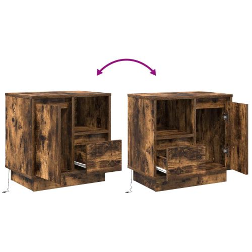 Нощен шкаф 2 pcs Димян дъб 50 x 34,5 x 50 см. Инженерно дърво