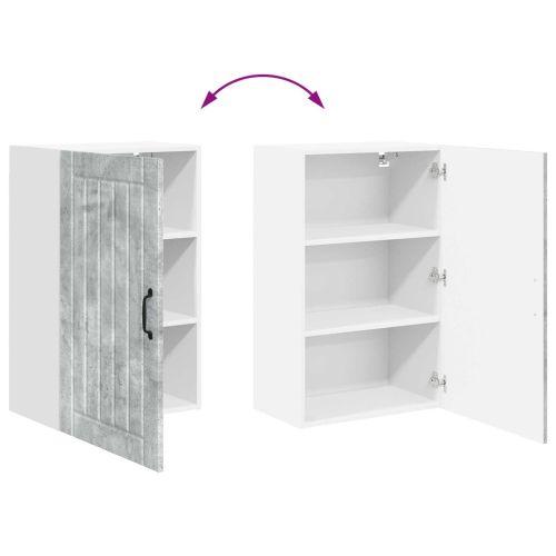 Кухненски шкаф Циментено сиво 50 x 31 x 80 см Инженерно дърво