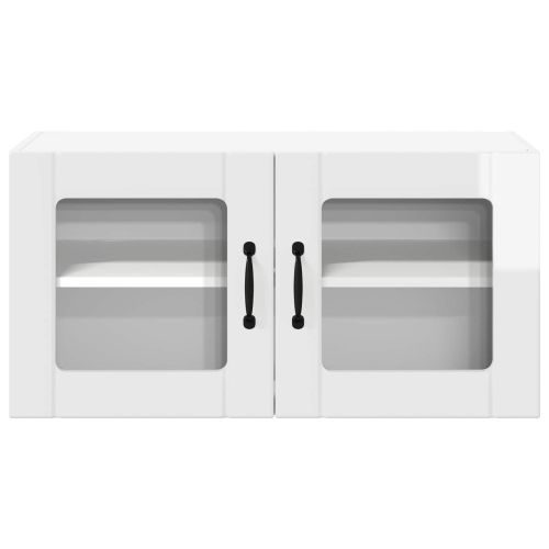 Кухненски шкаф Лъскаво бяло 80 x 31 x 40 см Инженерно дърво