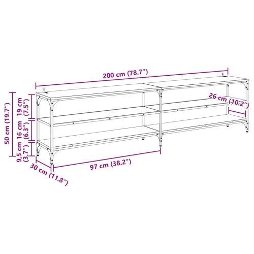 ТВ шкаф Старо дърво 200 x 30 x 50 cm