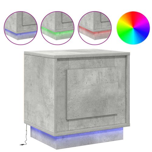 Нощен шкаф Циментено сиво 44 x 34,5 x 45 см Инженерно дърво
