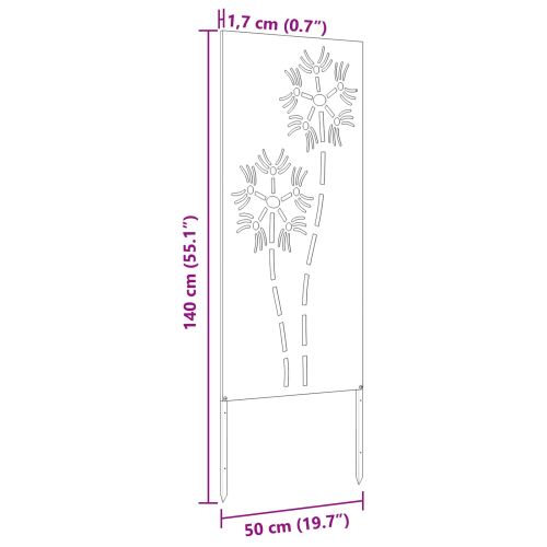 Екран за градинска неприкосновеност Сребрист 50 x 140 см
