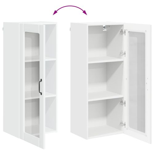 Кухненски шкаф Лъскаво бяло 40 x 31 x 100 см Инженерно дърво