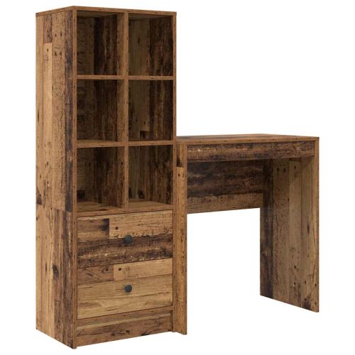 Бюро с чекмедже 2 pcs Старо дърво