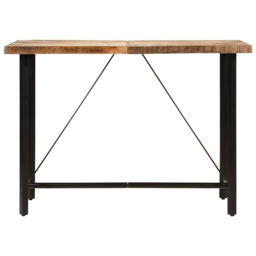 Бар маса 150x70x107 см масивно мангово дърво и желязо