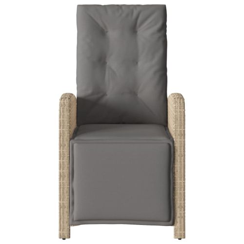 Бистро комплект с възглавници 3 части бежов микс полиратан