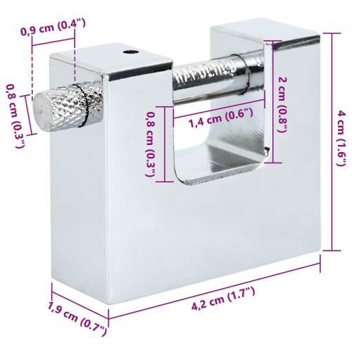 Катинар 6 pcs Сребрист 4,2 x 1,9 x 4 см Желязо