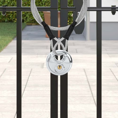 Заключващи катинари с ключове 6 pcs Сребрист 8 x 2.8 x 8 см