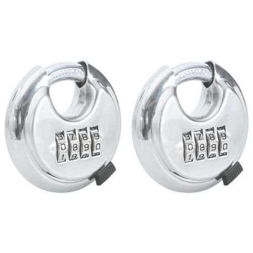 Заключващи катинари с ключове 2 pcs Сребрист 7 x 2.3 x 7 см