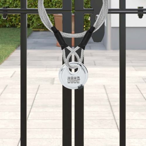 Заключващи катинари с ключове 6 pcs Сребрист 7 x 2.3 x 7 см