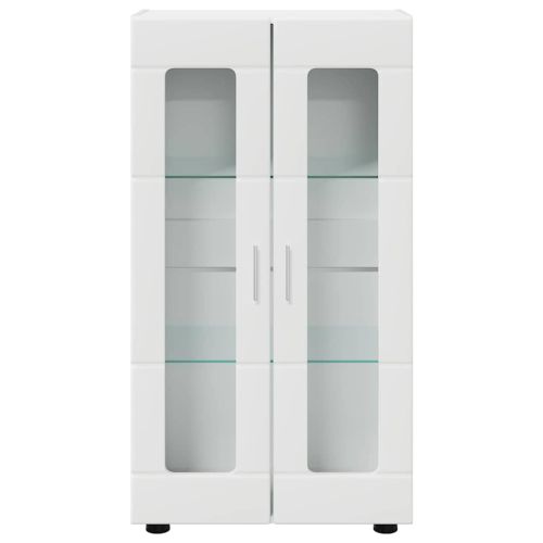 Служебен шкаф с рафт Бяло 55,5 x 29 x 100 см Инженерно дърво