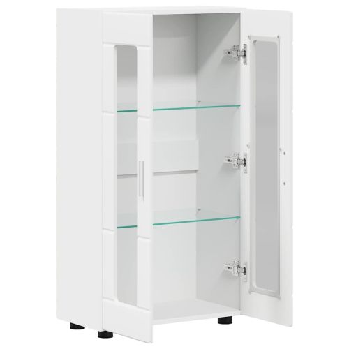 Служебен шкаф с рафт Бяло 55,5 x 29 x 100 см Инженерно дърво