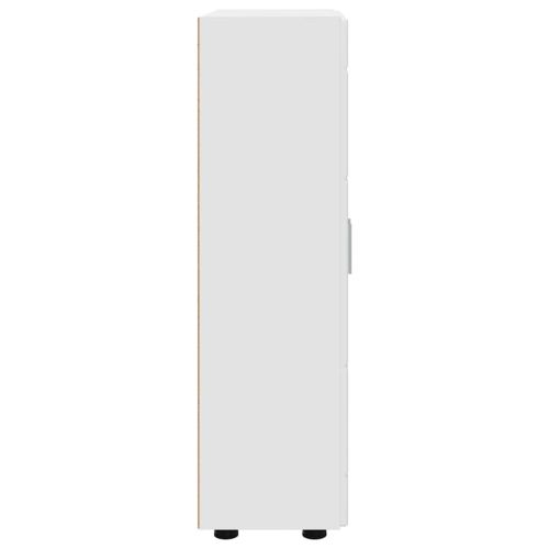 Служебен шкаф с рафт Бяло 55,5 x 29 x 100 см Инженерно дърво