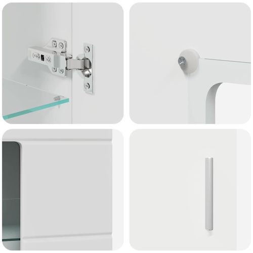 Служебен шкаф с рафт Бяло 55,5 x 29 x 100 см Инженерно дърво