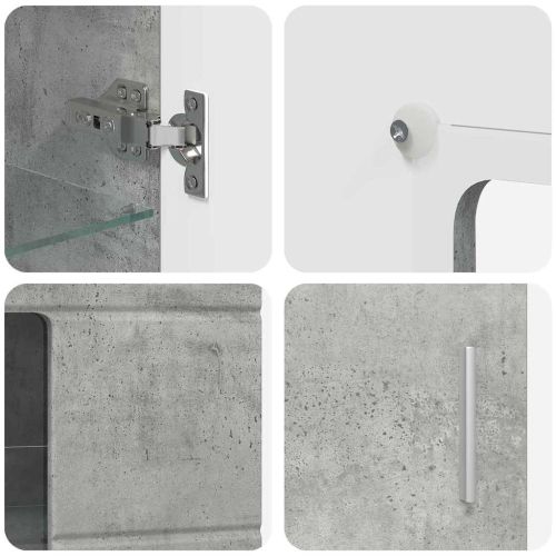 Служебен шкаф Циментено сиво 55,5 x 29 x 100 см Инженерно дърво