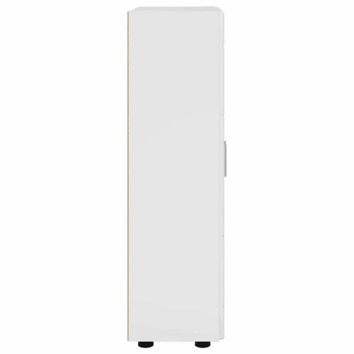 Служебен шкаф Лъскаво бяло 55,5 x 29 x 100 см Инженерно дърво