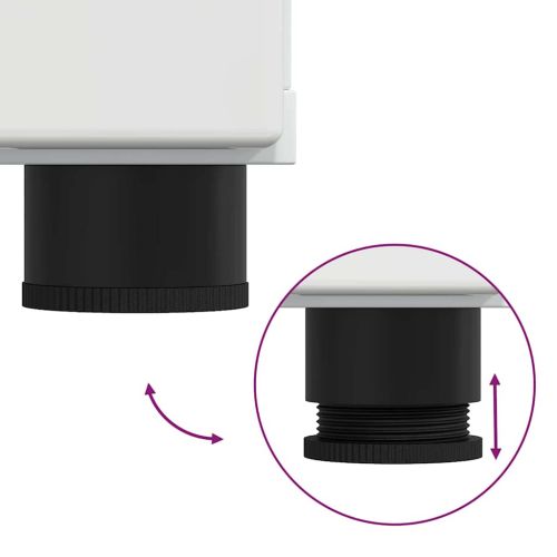 Служебен шкаф Лъскаво бяло 55,5 x 29 x 100 см Инженерно дърво