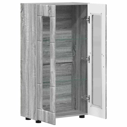 Служебен шкаф Сив Сонома 55,5 x 29 x 100 см Инженерно дърво