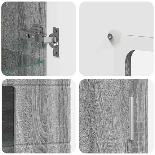 Служебен шкаф Сив Сонома 55,5 x 29 x 100 см Инженерно дърво