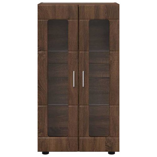 Служебен шкаф Кафяв дъб 55,5 x 29 x 100 см Инженерно дърво