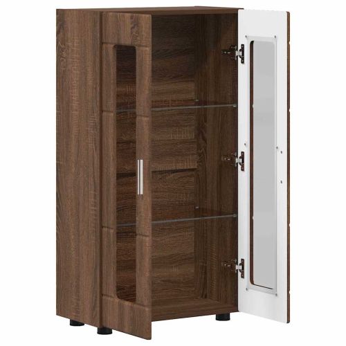 Служебен шкаф Кафяв дъб 55,5 x 29 x 100 см Инженерно дърво