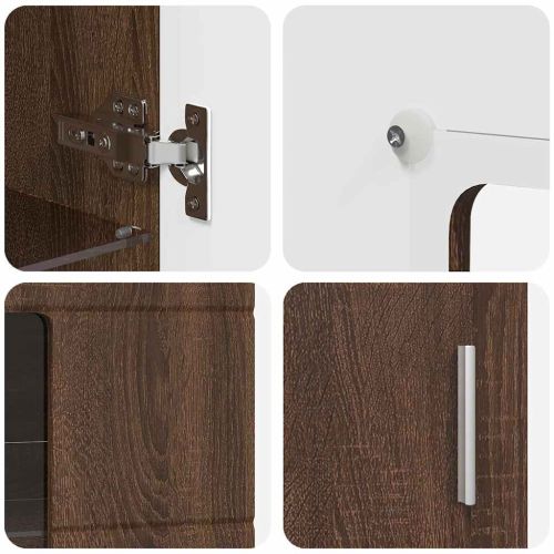 Служебен шкаф Кафяв дъб 55,5 x 29 x 100 см Инженерно дърво