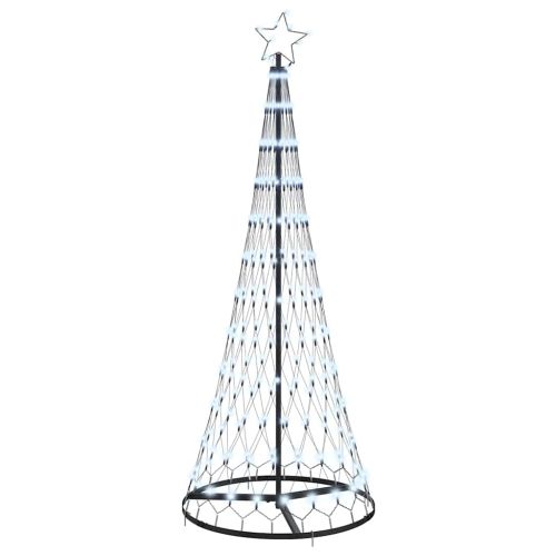 LED Коледна Елха с поставка Хладно бяло 184.5 см Метал
