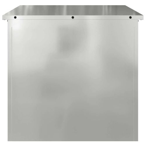 Кутия за съхранение на открито Сребрист 55 x 50,5 x 50 см