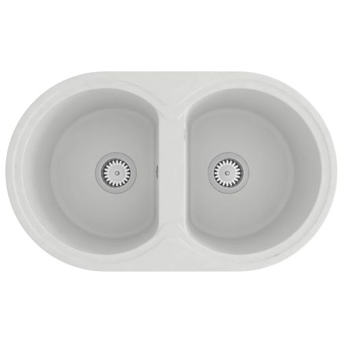 Кухненска мивка Бяло 78 x 47 x 20.5 см Гранит