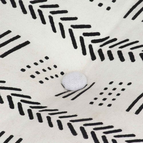 Пуфове Геометричен Сив и бял 40 x 40 x 40 cm текстил