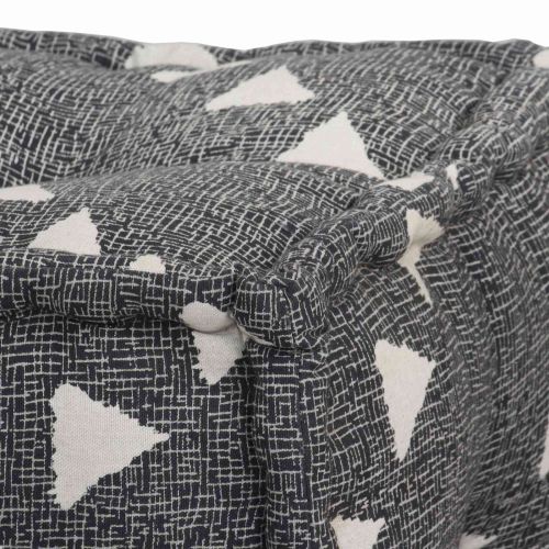 Пуфове Геометричен Сив и бял 40 x 40 x 40 cm текстил