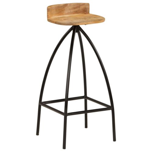 Бар табуретки, 2 бр, мангово дърво масив