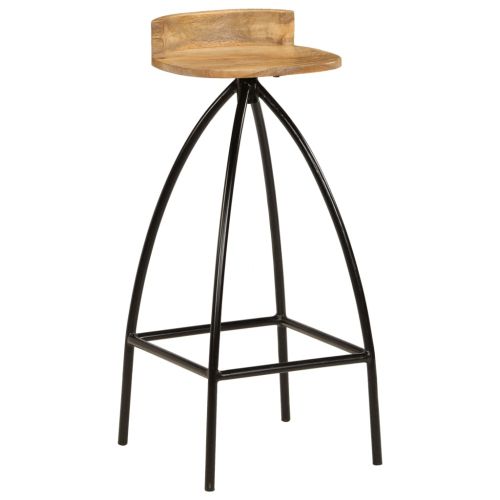 Бар табуретки, 2 бр, мангово дърво масив