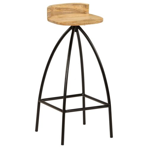 Бар табуретки, 2 бр, мангово дърво масив