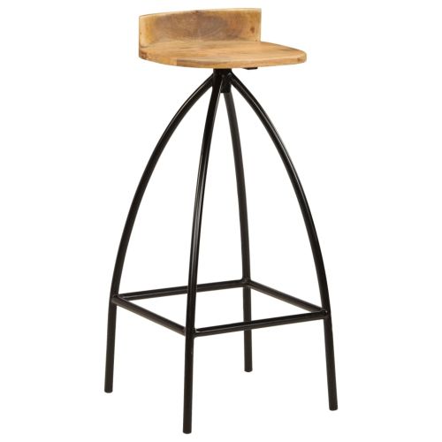 Бар табуретки, 2 бр, мангово дърво масив