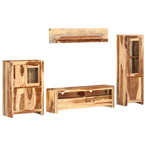 Комплект телевизионни стойки Кафяво 120 x 30 x 39 см Дърво