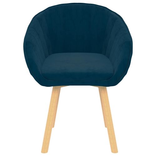 Трапезен стол Синьо 62 x 58 x 76 см Кадифе